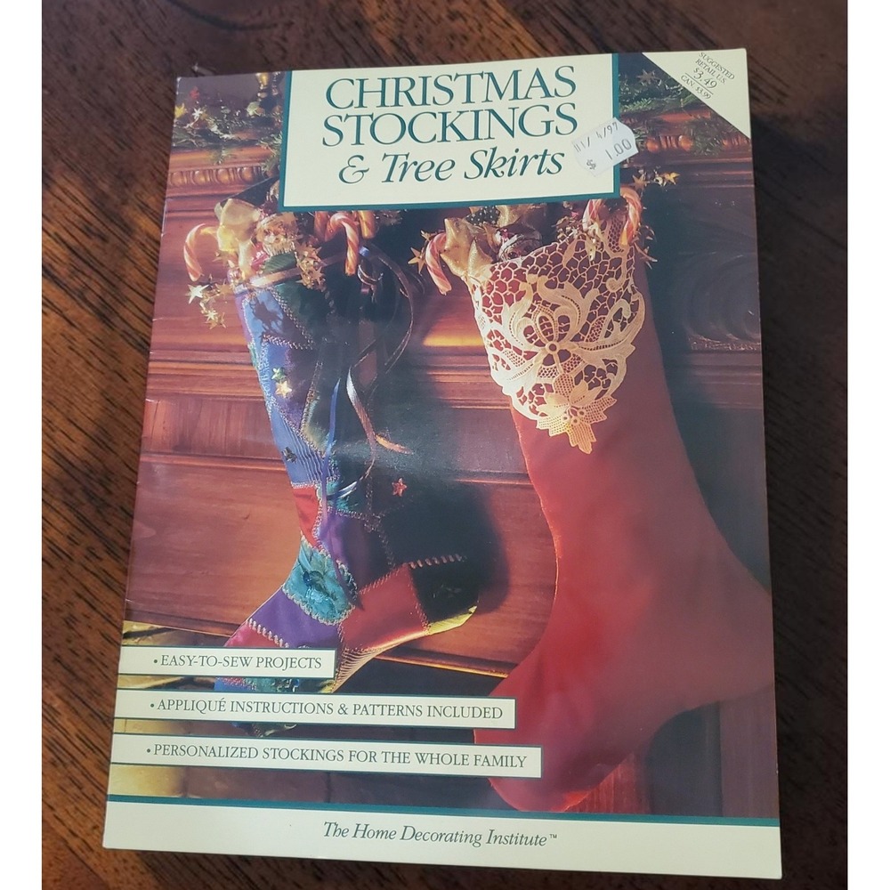 Christmas Stockings & Tree Skirts Sewing Pattern Booklet Home Decorating Insti‎